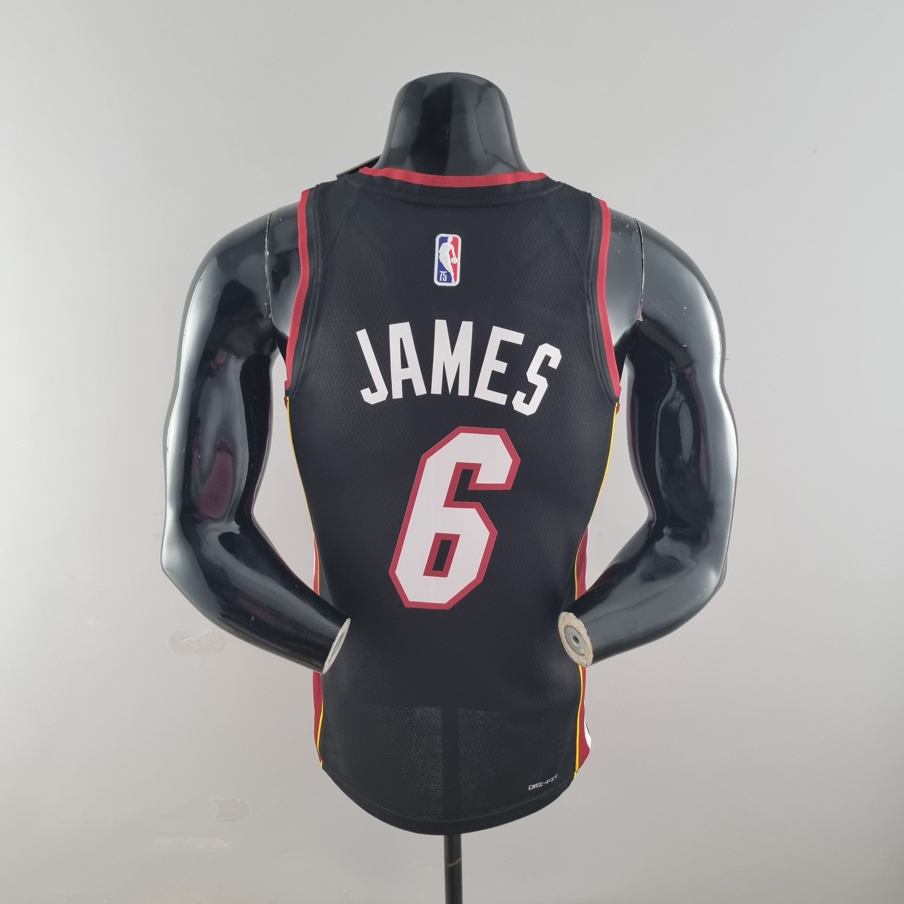 Camisa NBA Miami Heat #6 James - 75° Aniversário Black