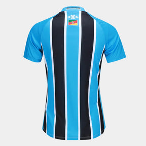 Camisa Grêmio I 25/26 Torcedor Umbro Feminina - Azul+Preto