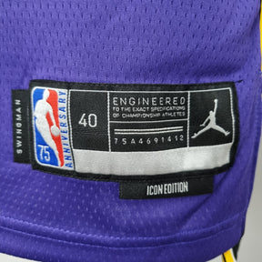 Camisa NBA Lakers #4 Rondo Purple 75° Aniversário- 23/24