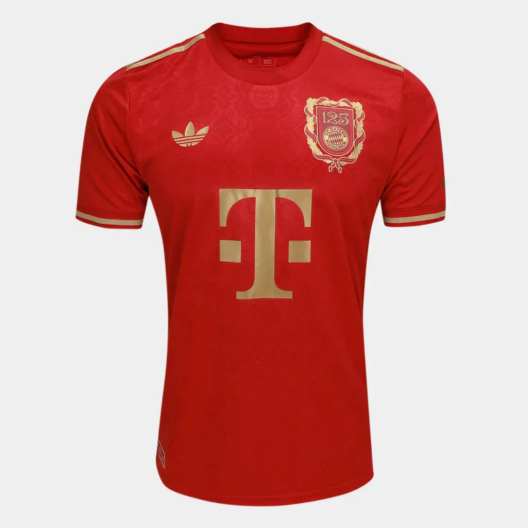 Camisa Bayern de Munique 25/26 Comemorativa 125 Anos Adidas Masculina - Vermelho