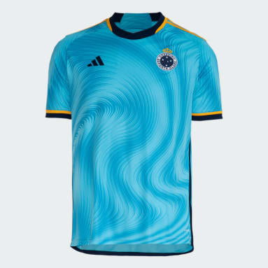 Camisa Adidas Cruzeiro III 23/24 Masculina - Azul/Amarelo