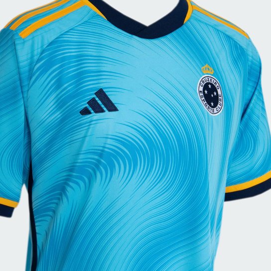 Camisa Adidas Cruzeiro III 23/24 Masculina - Azul/Amarelo