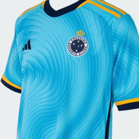 Camisa Adidas Cruzeiro III 23/24 Masculina - Azul/Amarelo
