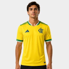 Camisa Masculina Flamengo 2026 -2027 - Amarelo+Verde