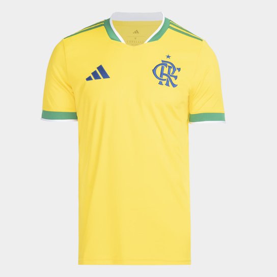 Camisa Masculina Flamengo 2026 -2027 - Amarelo+Verde