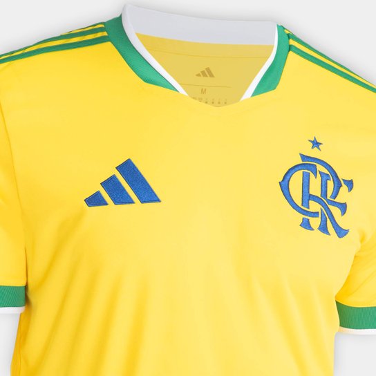 Camisa Masculina Flamengo 2026 -2027 - Amarelo+Verde