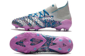 Chuteira Campo Adidas Predator Freak .1 FG Gray/Blue/Pink - Cano Alto